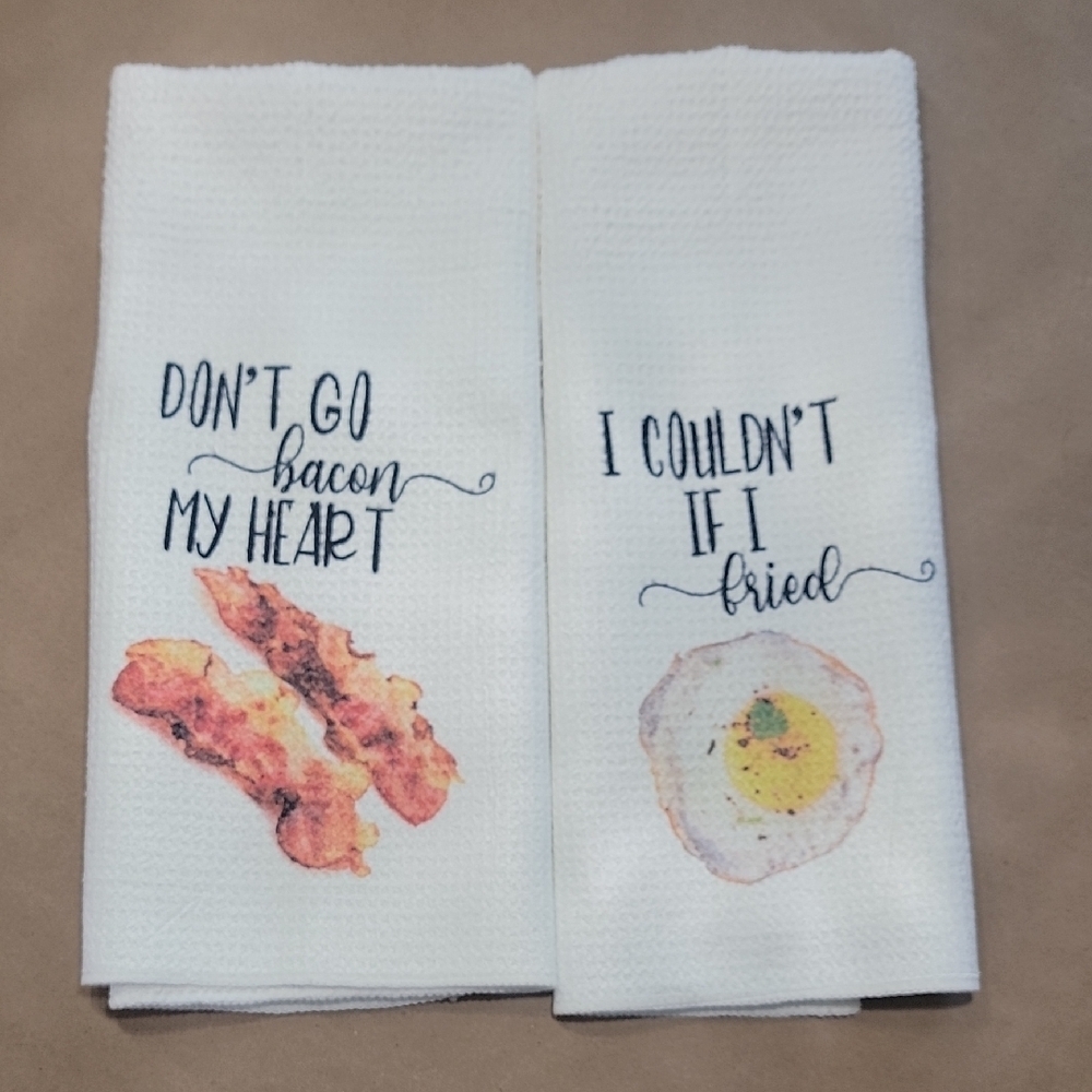 Funny Dish Towel Set, Brand New